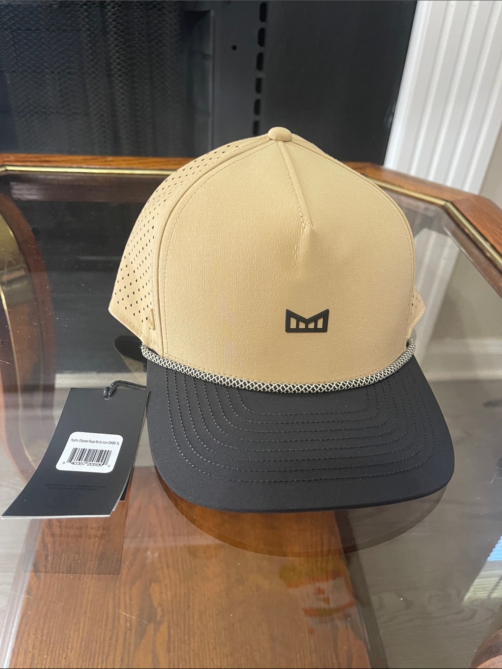 Melin Tan and Black Performance Cap with Monochrome Logo